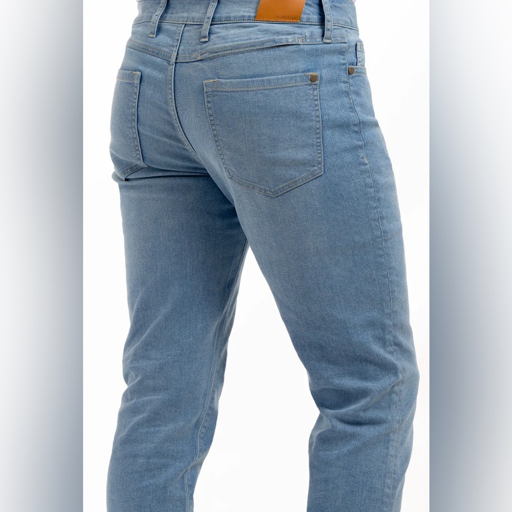 New Twillory Performance Denim jeans light blue, Trim Fit, Size: 30 Waist, 32 L
